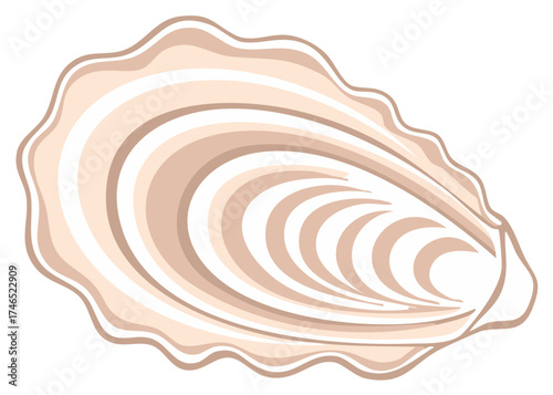 Elegant vector illustration of an open oyster shell a gourmet seafood delicacy