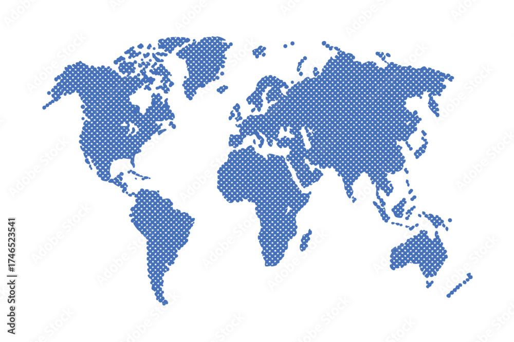 Fototapeta premium Minimalist World Map Line Art Illustration