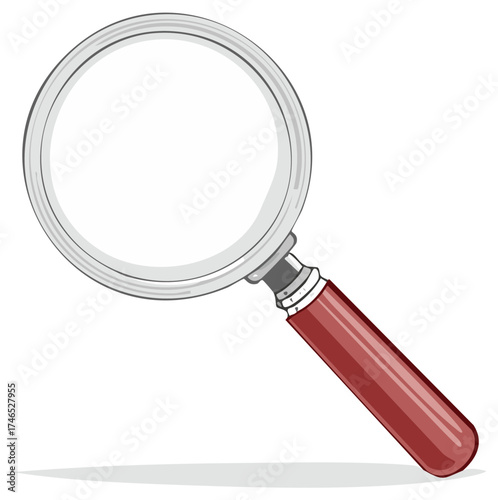 Cartoon Magnifying Glass with Wooden Handle for Discovery, Research, and Examination