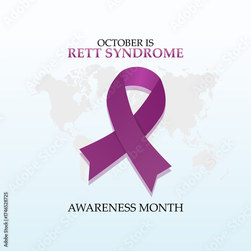 Vector graphic of Rett Syndrome Awareness Month for Rett Syndrome Awareness Month celebration.