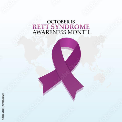 Vector graphic of Rett Syndrome Awareness Month for Rett Syndrome Awareness Month celebration.