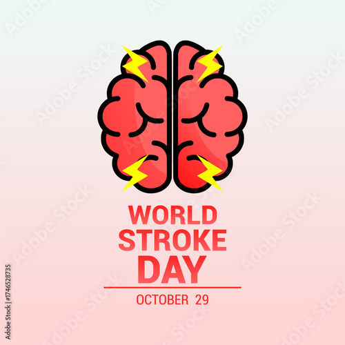 Vector graphic of World Stroke Day for World Stroke Day celebration.