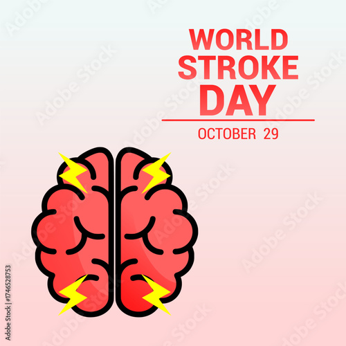 Vector graphic of World Stroke Day for World Stroke Day celebration.