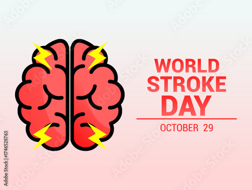 Vector graphic of World Stroke Day for World Stroke Day celebration.