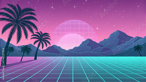 Retro Vaporwave Abstract Aesthetic