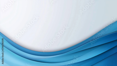 Modern business background with soft blue gradient waves creating smooth and elegant design, perfect for corporate presentations and creative projects