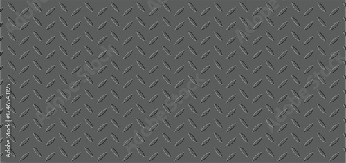 Gray diamond plate pattern texture Metallic industrial background with textured surface Perfect for designs needing a