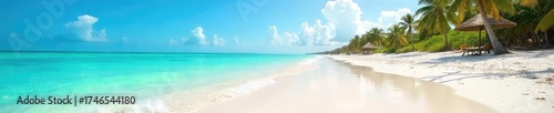 Sun-drenched Miami Beach sand, fine and white, stretches to the turquoise ocean Perfect for beach holidays, relaxation, and summer vibes Ideal for travel and tourism brochures , texture, beach
