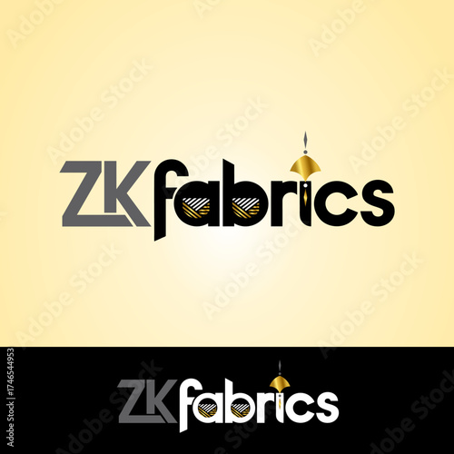 Zk fabrics logo design vector logo 