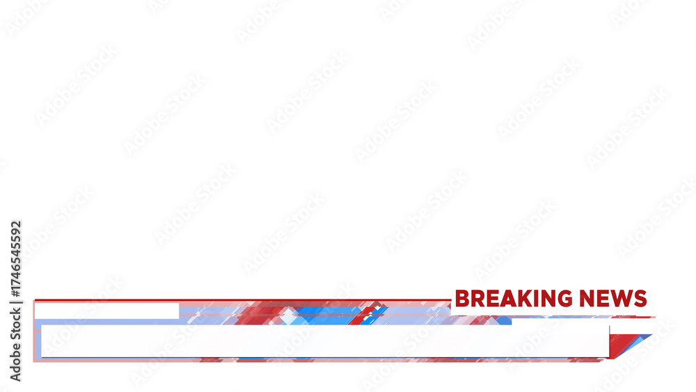 Fototapeta premium Lower Third Breaking News Alpha channel