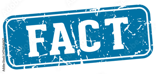 fact rectangular sign. fact stamp