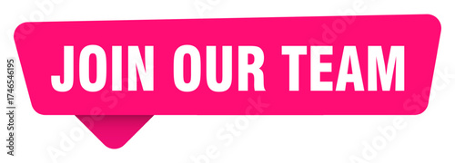 join our team magenta sticker isolated on transpatent background. join our team sign