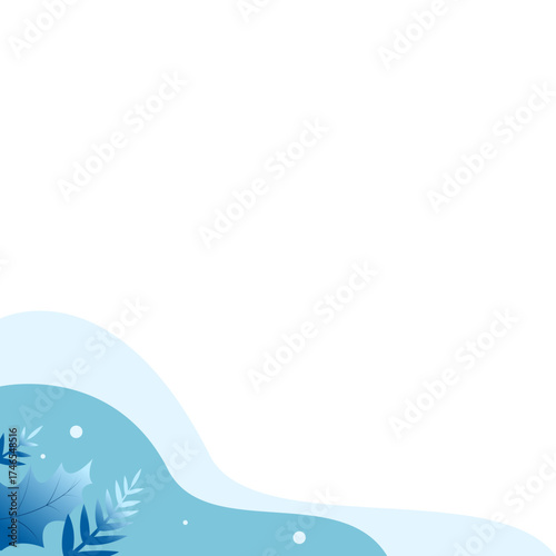 Winter Snow and Tree Corner