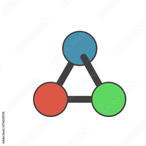 Connected Dots Molecule Graphic Illustration