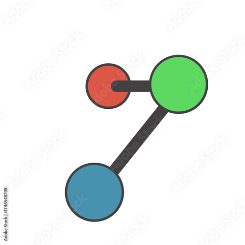Connected Dots Molecule Graphic Illustration