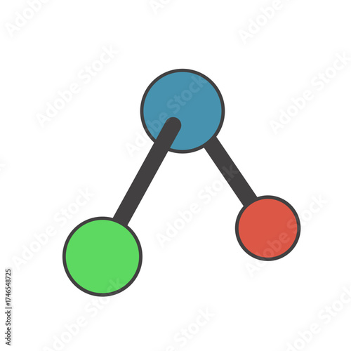 Connected Dots Molecule Graphic Illustration