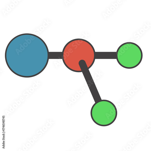 Connected Dots Molecule Graphic Illustration