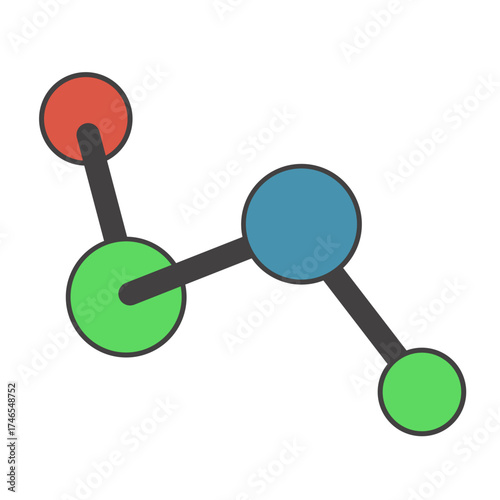 Connected Dots Molecule Graphic Illustration