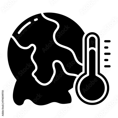 An icon design of global warming 