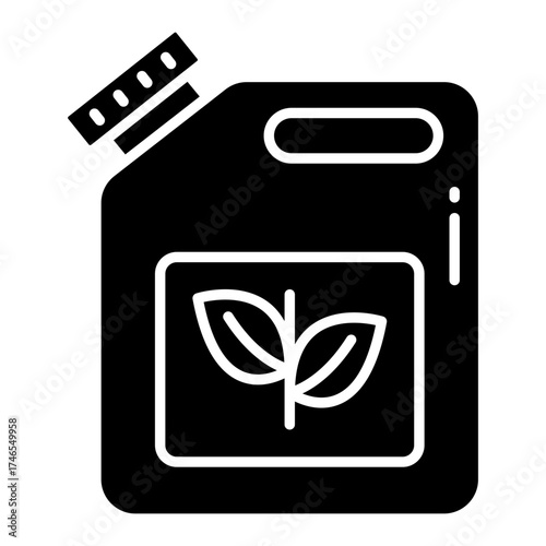 Modern design icon of eco diesel can