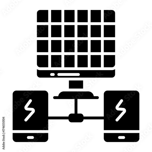 Perfect design icon of solar battery charging 