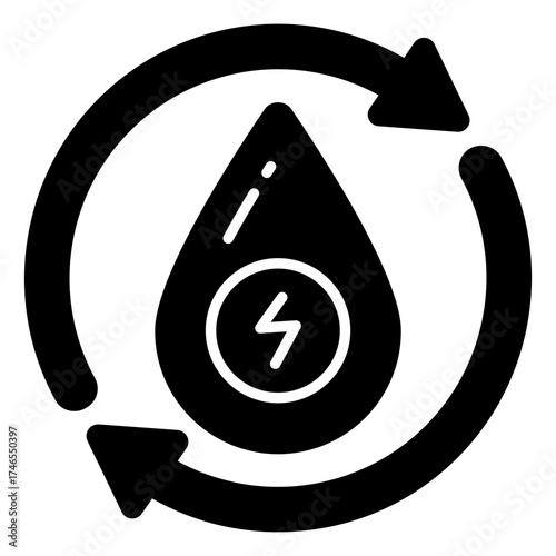 Modern design icon of hydro power 