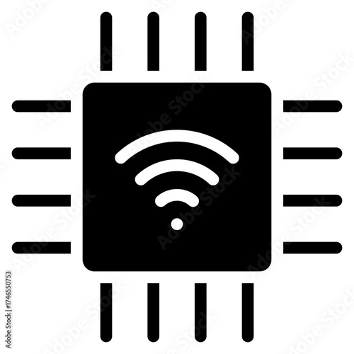 Wifi Computer Chip Icon