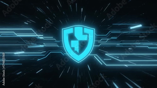 Cybersecurity Network Protection Animation in 4K