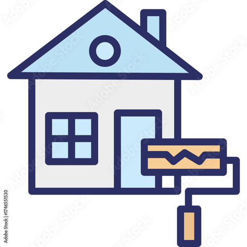 Home Improvement Icon – Renovation Tools, DIY Repair Symbol, House Maintenance Concept