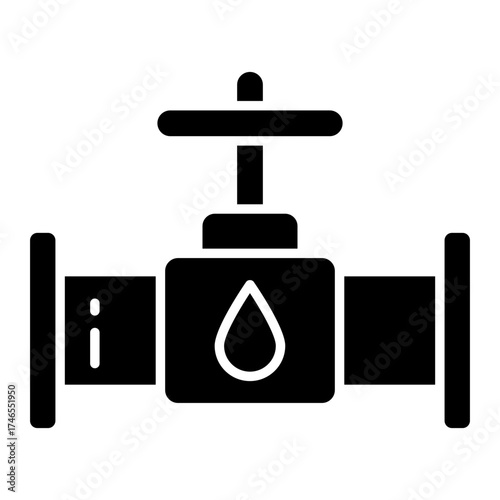 A solid design icon of pipeline 