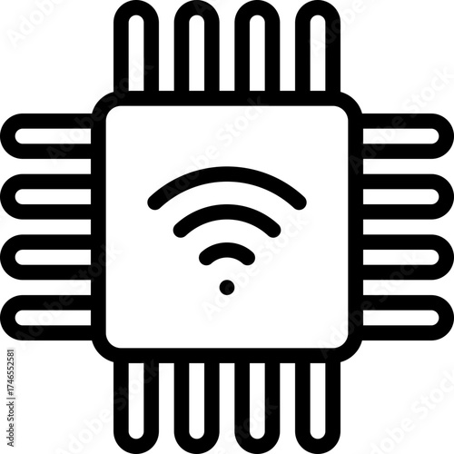 Wifi Computer Chip Icon