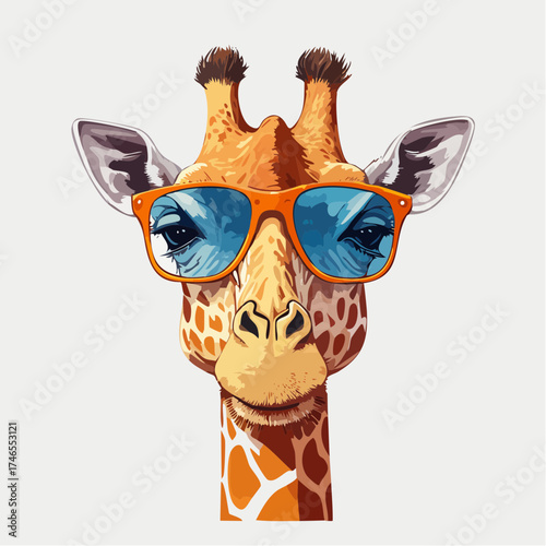 Lustige Giraffe mit Sonnenbrille