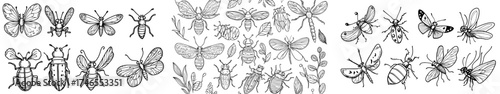 A coloring game featuring cartoon insects allows kids to paint and draw cute insects, including funny bugs, worms, and caterpillars, for an educational experience