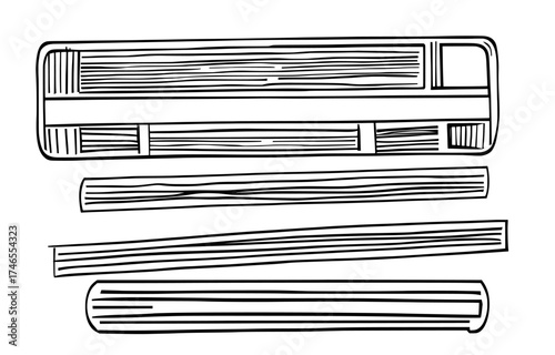 This modern set features a compilation of glitches, such as TV noise, monitor signal decay, and screen bugs, which create a unique digital data glitched signals texture