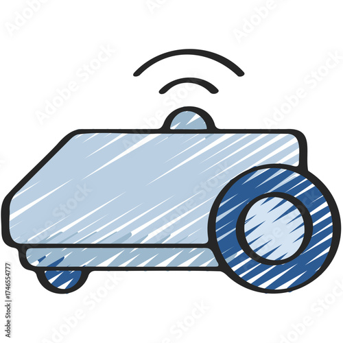 Wireless Lawn Mower Robot Icon