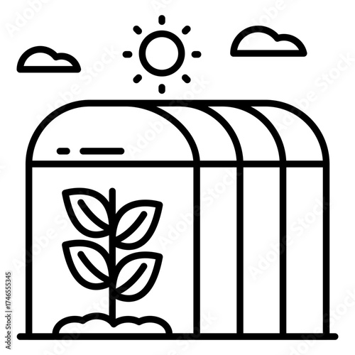 Editable design icon of horticulture plants 