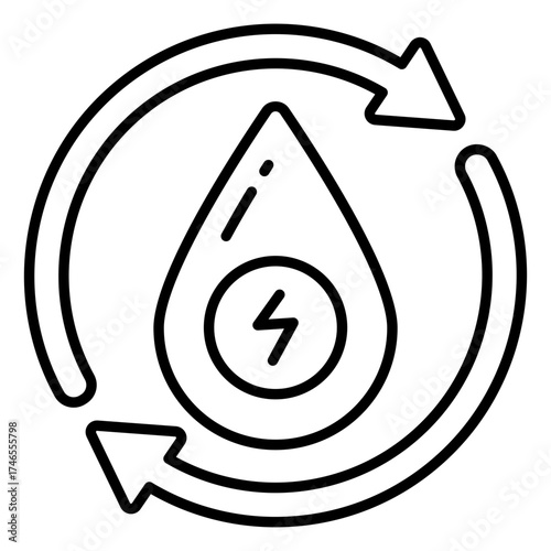 Modern design icon of hydro power 