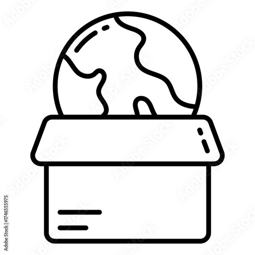 A perfect design icon of global delivery