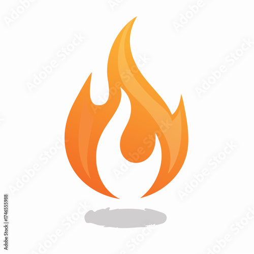 Abstract fiery flame illustration for logo design and branding projects