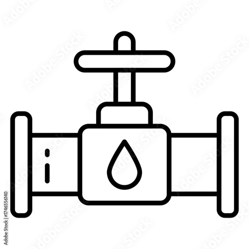 A linear design icon of pipeline 