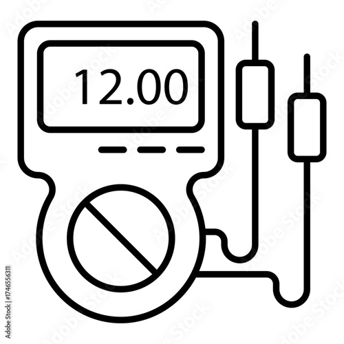 A creative design icon of voltmeter 