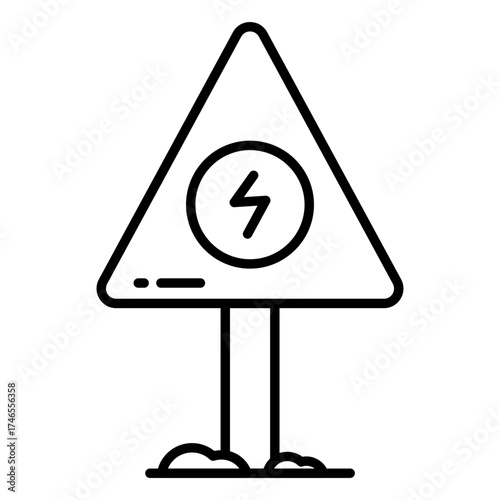 Conceptual linear design icon of electric board