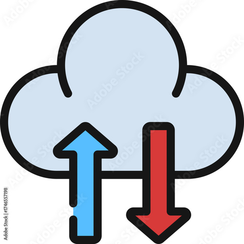 Cloud Upload And Download Icon