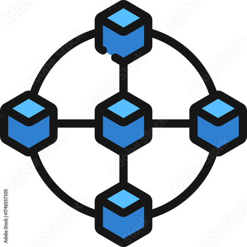 Digital Storage Network Icon