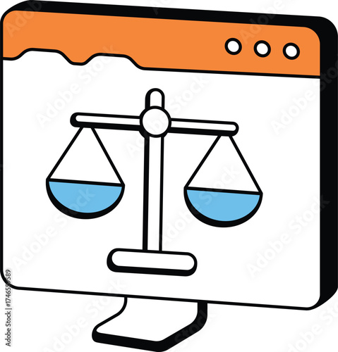 Balance Scale Regulation Icon