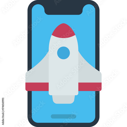 Rocket Ship Mobile Icon