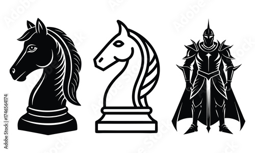 black chess knight