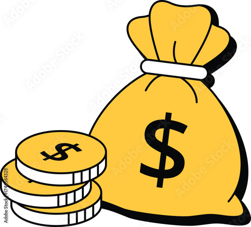 Profit Savings Money Bag Icon