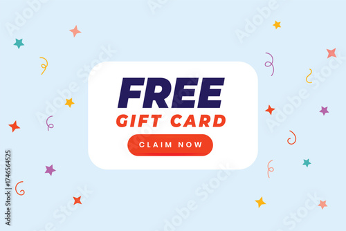 pop up free gift card offer claim now template