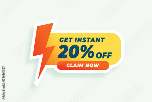 buy and claim 20 percent instant discount offer template